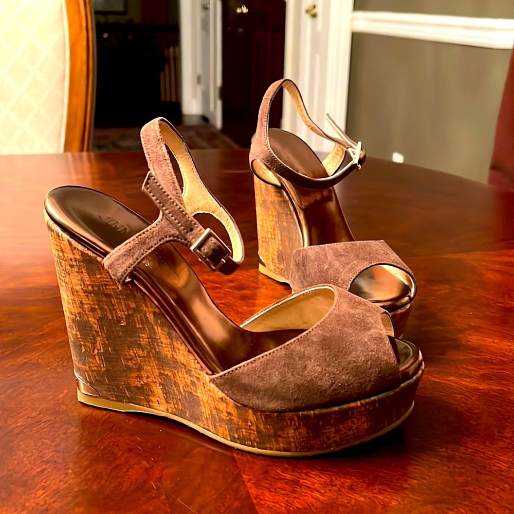 Jimmy Choo Perla Suede Wedges - Brand New with Box! Size 37.5